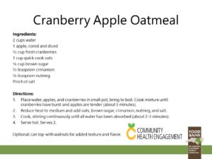 Cranberry Apple Oatmeal recipe