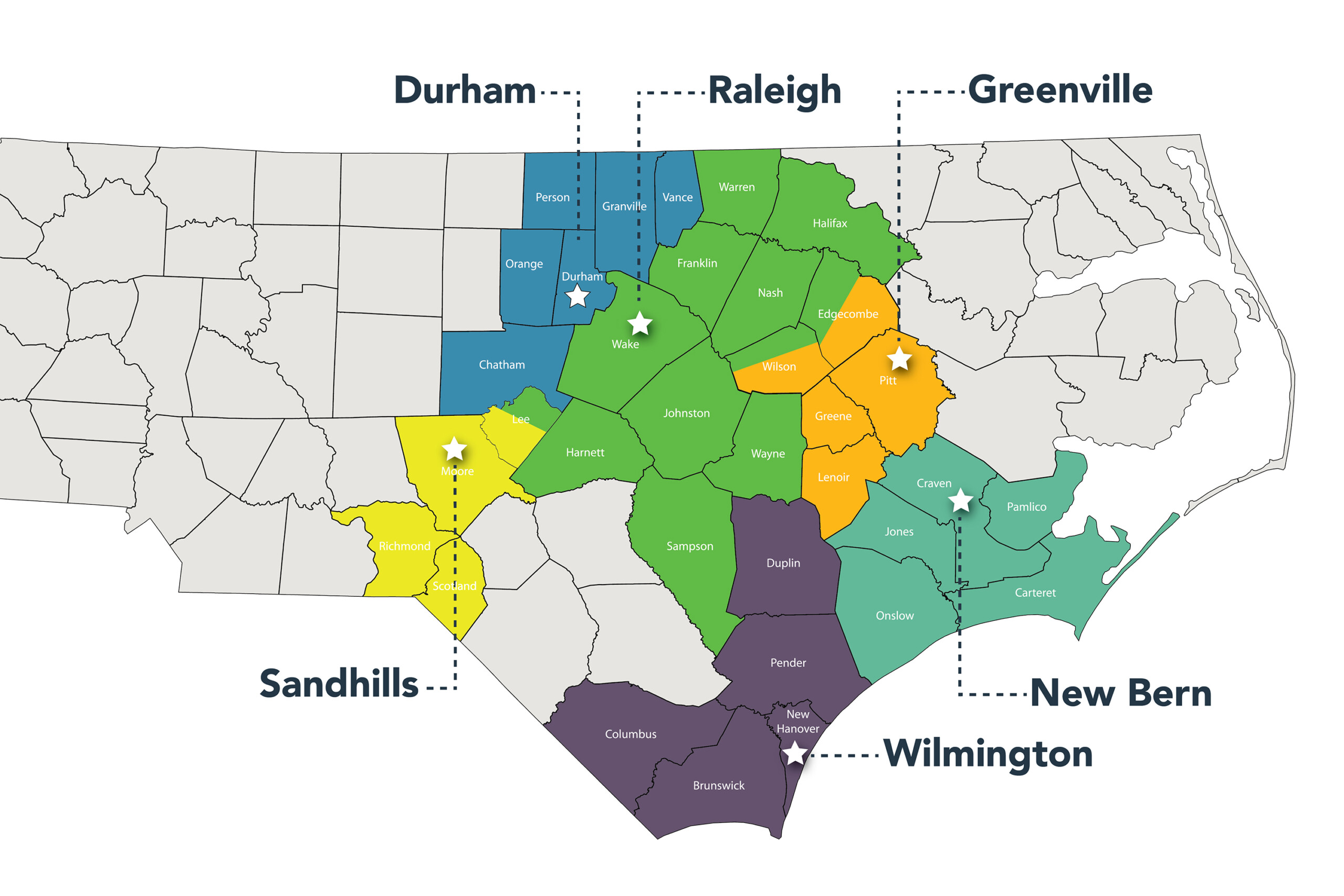 Food Bank service area map