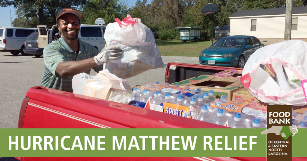 tractor-trailer truck loads filled with Hurricane Matthew relief food and supplies were brought to Edgecombe County this week.