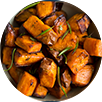 Roasted Sweet Potatoes and Cranberries 