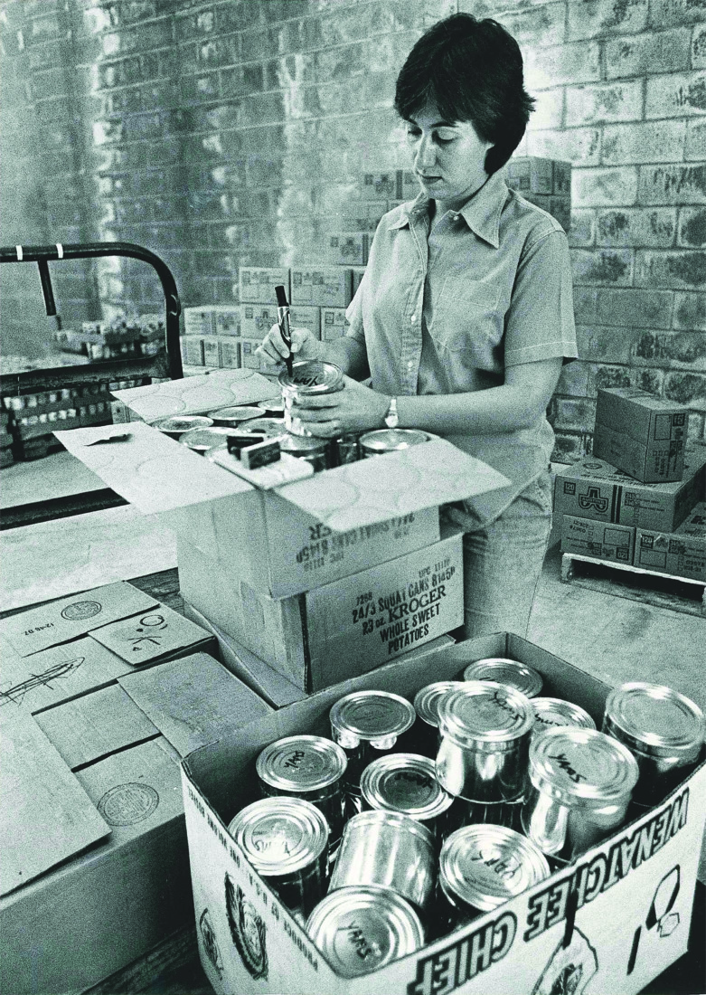 Barbara Oates, the Food Bank’s first Executive Director, in 1982