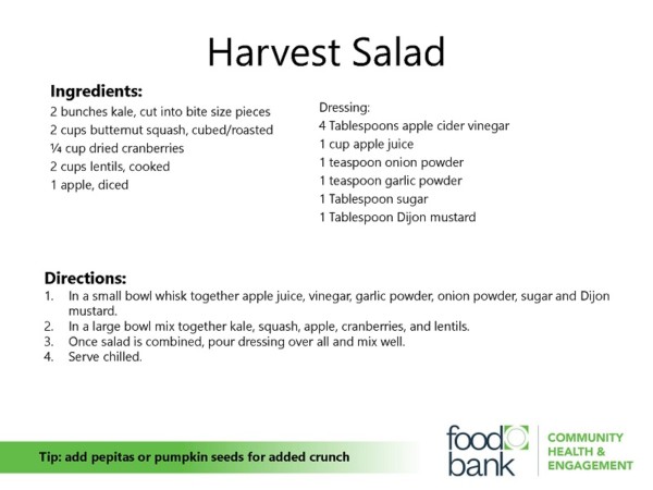 Harvest Salad recipe card