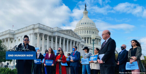 Anti-Hunger Advocates Speak at the US Capitol — photo via FoodBankNews.org